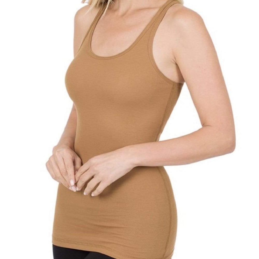 Deep Camel Rayon Racerback Tank